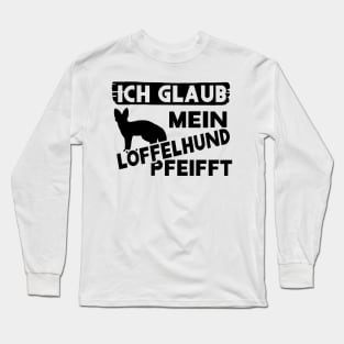 Lustiges Löffelhund Design Spruch Fuchs Afrika Long Sleeve T-Shirt